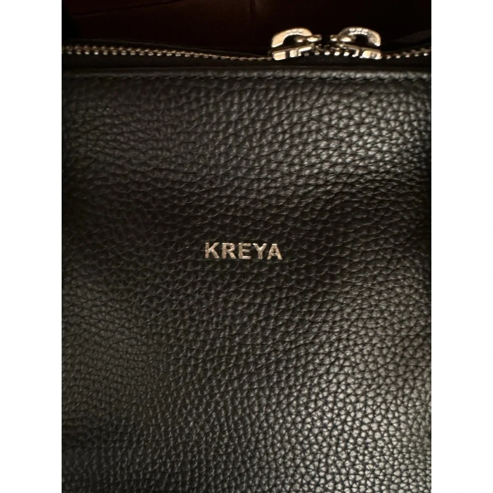 Kreya Archer Convertible Bag Black Pebbled Leather Duffel Backpack 3-in-1 Travel